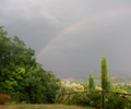 arcobaleno con panorama di Assisi