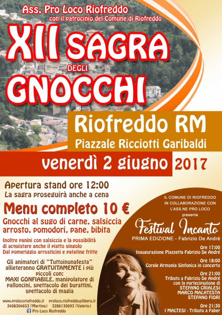 Sagra degli Gnocchi - Riofreddo (RM) (20/21 Maggio 2017)
