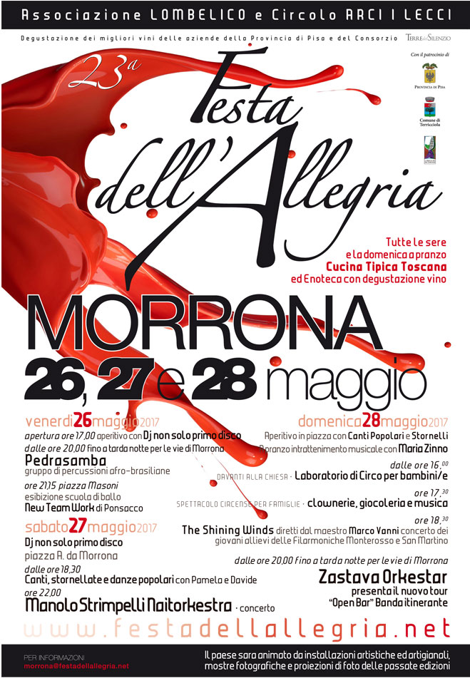 Festa dell'Allegria - Terricciola (PI) (26/28 Maggio 2017)