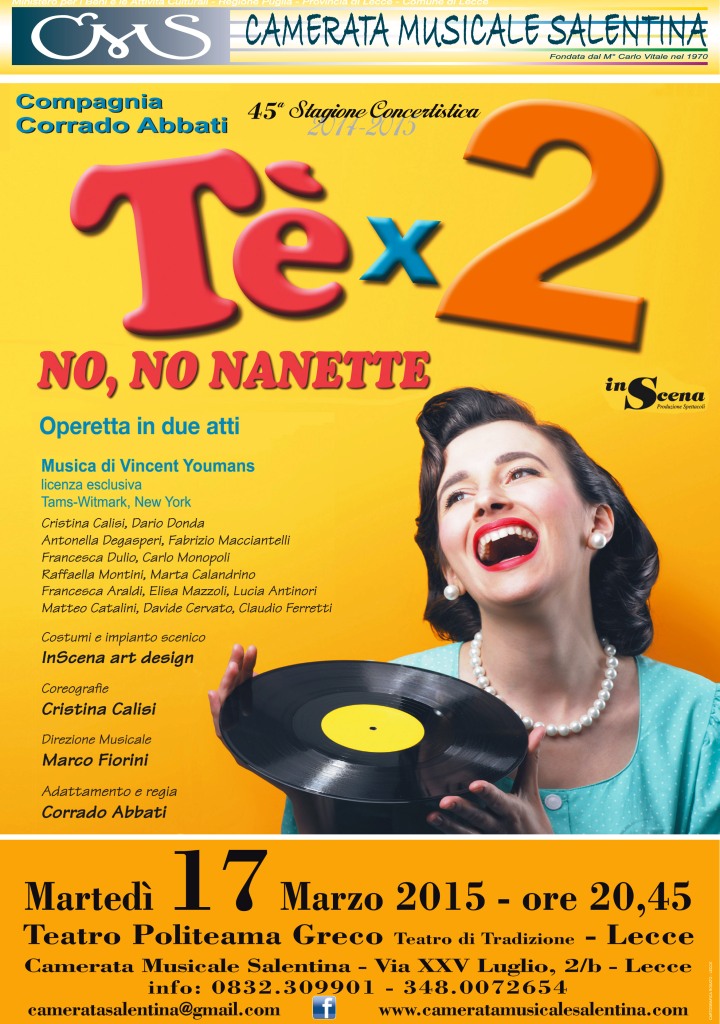 Teatro: Tè per due - Lecce (17 Marzo 2015)